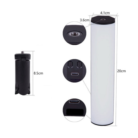 W200 RGB Outdoor Photography Handheld Fill Light LED Atmosphere Stick Light by buy2fix