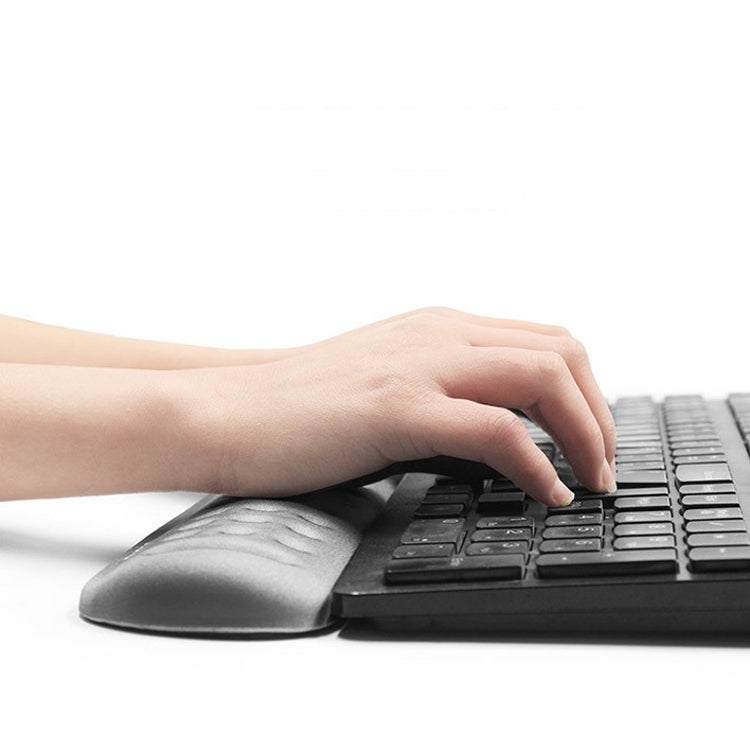 Baona Silicone Memory Cotton Wrist Pad Massage Hole Keyboard Mouse Pad, Style: Medium Keyboard Rest (Black) by Baona