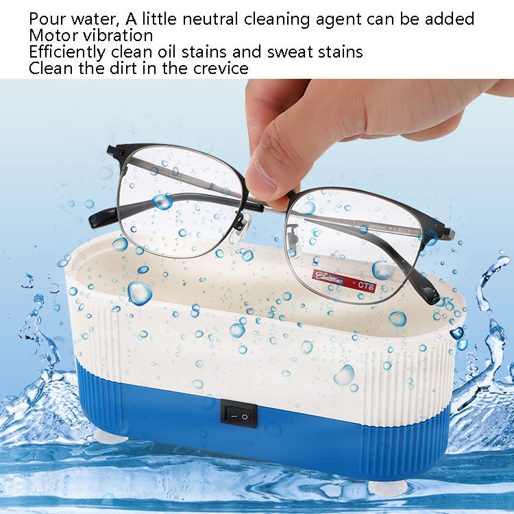 3 in 1 Glasses Cleaning Machine Small Contact Lens Glasses Jewelry Watch Cleaner(Blue) by buy2fix