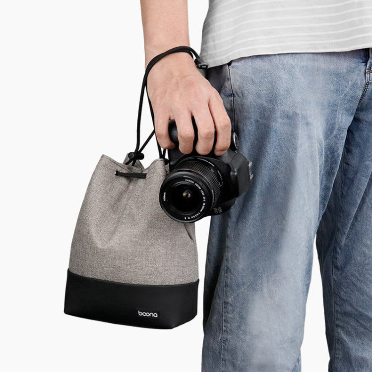 Baona Waterproof Micro SLR Camera Bag Protective Cover Drawstring Pouch Bag, Color: Medium Gray by Baona