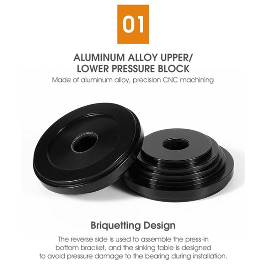 WEST BIKING Bicycle Headset Installation Removal Tools Bike Bottom Bracket Bearing Press Tool Bicycle Repair Tools(Black) by WEST BIKING