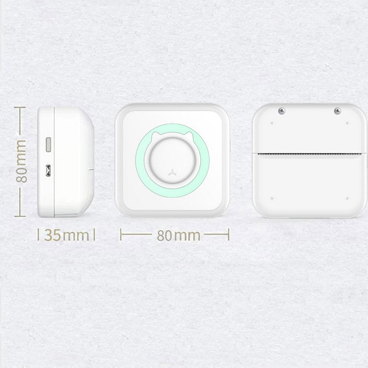 Convenient Pocket Mini Printer Student Wrong Question Thermal Bluetooth Mobile Phone Photo Data Note Printer(Blue) by Huawei