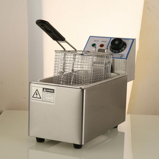 4L Electrician Fryer Home Desktop Single Cylinder Small Electric Fryer, EU Plug by buy2fix