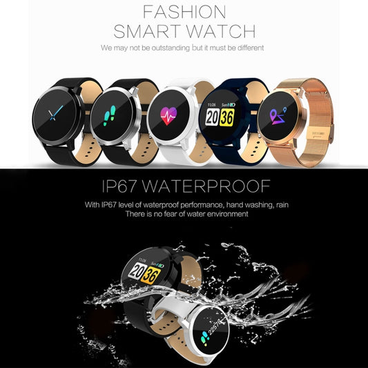 Q8 OLED Color Screen Fashion Smart Watch IP67 Waterproof, Support Heart Rate Monitor / Blood Pressure Oxygen / Fitness Tracker(Blue) by buy2fix