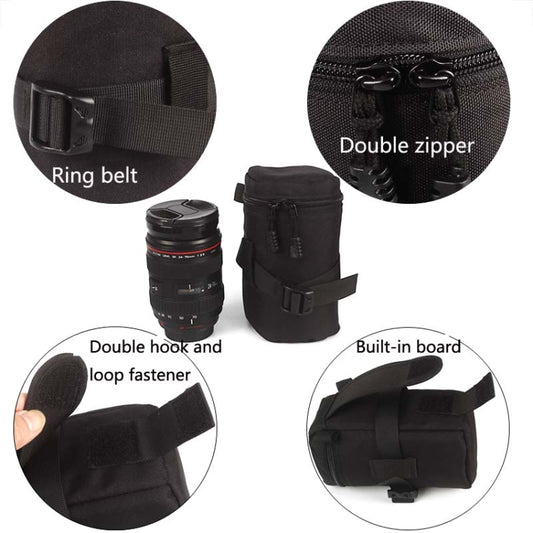 5603 Wear-Resistant Waterproof And Shockproof SLR Camera Lens Bag, Size: L(Black) by buy2fix