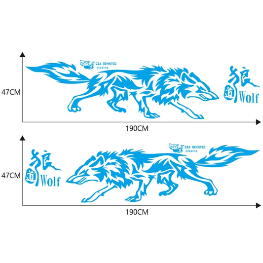 D-70 Wolf Totem Car Stickers Car Personality Modified Car Stickers(Blue) by buy2fix