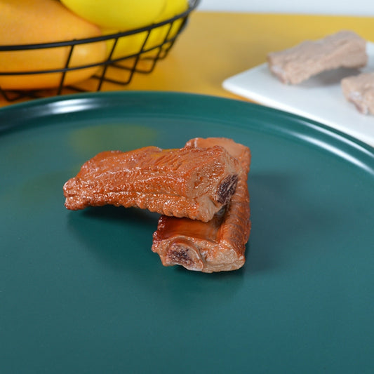 10 PCS Simulation Ribs Model Food Model Shoot Props(Caramel Color) by buy2fix