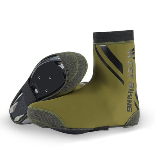 WEST BIKING YP0215049 Cycling Windproof And Warm Shoe Cover, Size: L(ArmyGreen) by WEST BIKING