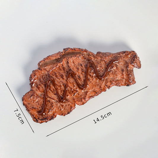 Brushed Steak Simulation Food Model Photo Photography Props by buy2fix