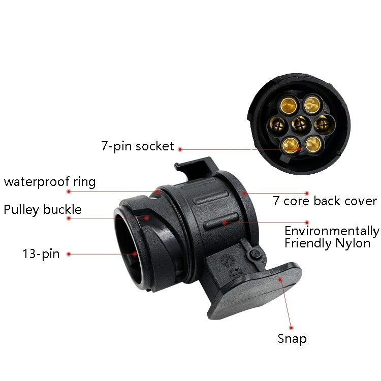 2 PCS VS1130E-M 13 Turn 7 Core Mini Converted Head Trailer RV Connector EU Plug by buy2fix