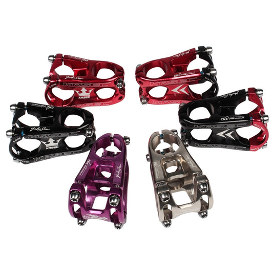 KRSEC CNC Ultra Light Short-Handed Mountain Bike Aluminum Alloy 50mm Riser, Colour: Full Red by buy2fix