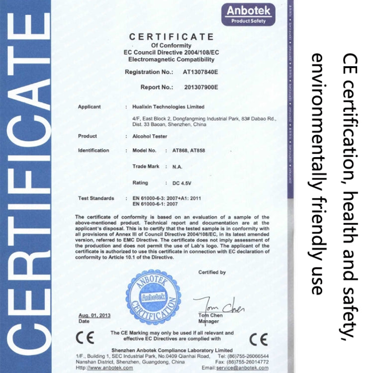 AT-858S Quick Check Alcohol Tester Portable Blow Breathing Alcohol Tester by buy2fix