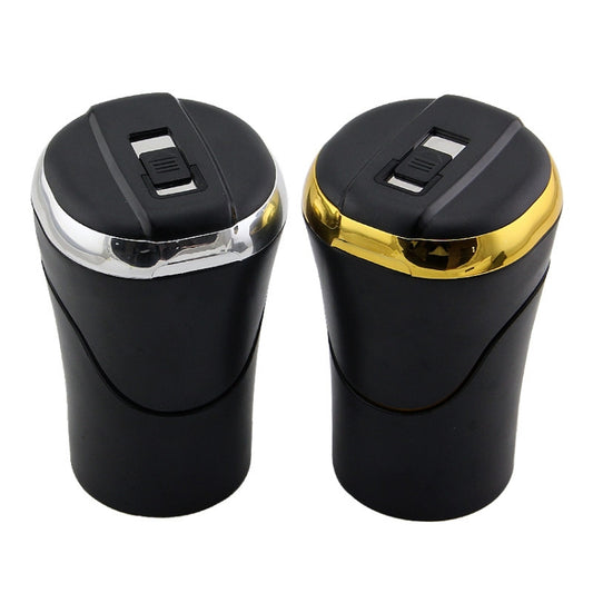 N09C Car Ashtray With Lamp And Cover Car Ashtray(Gold) by buy2fix