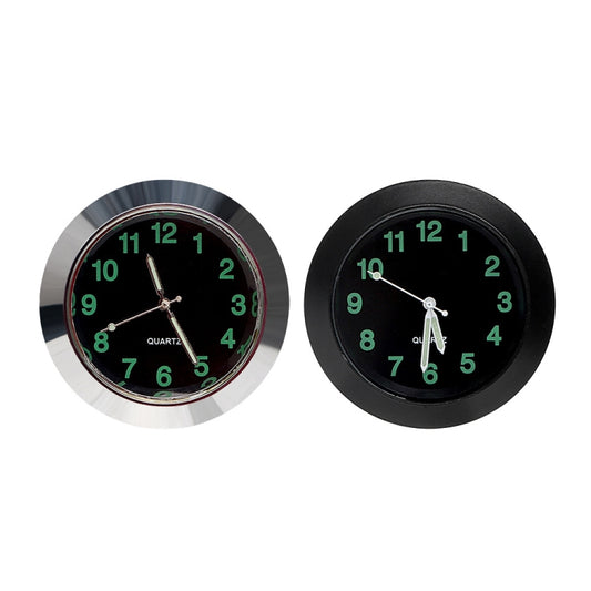Car Clock Night Light Electronic Clock Car Decoration Quartz(Black Border) by buy2fix