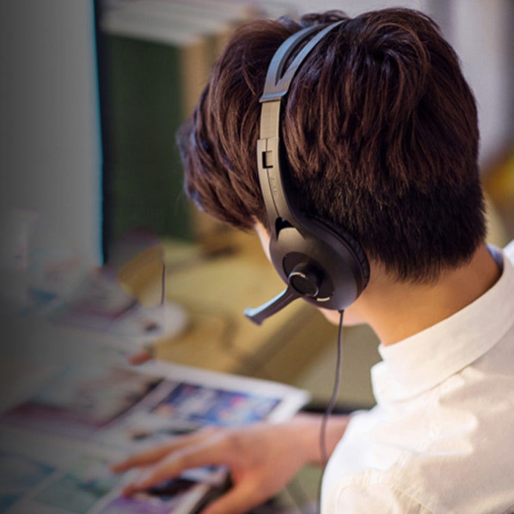 Edifier K800 Desktop Computer Gaming Headset with Microphone, Cable Length: 2m, Style:Double Hole by Edifier