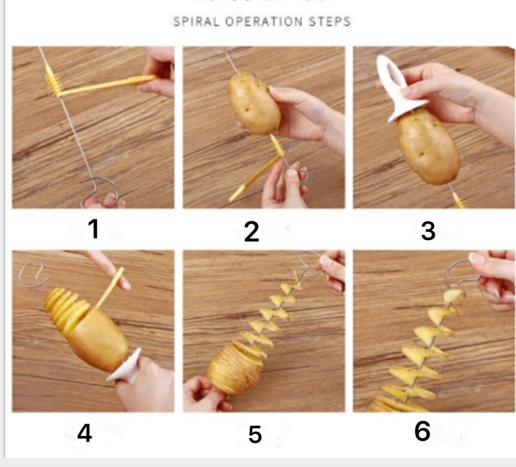 Tornado Potato Spiral Cutter Slicer Potato Chips Cooking Tools by buy2fix