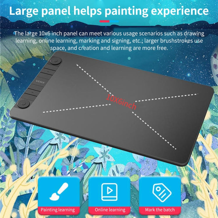 VEIKK VK1060PRO Digital Tablet Hand-Painted Board Electronic Drawing Board Can Connected To Mobile Phone by VEIKK