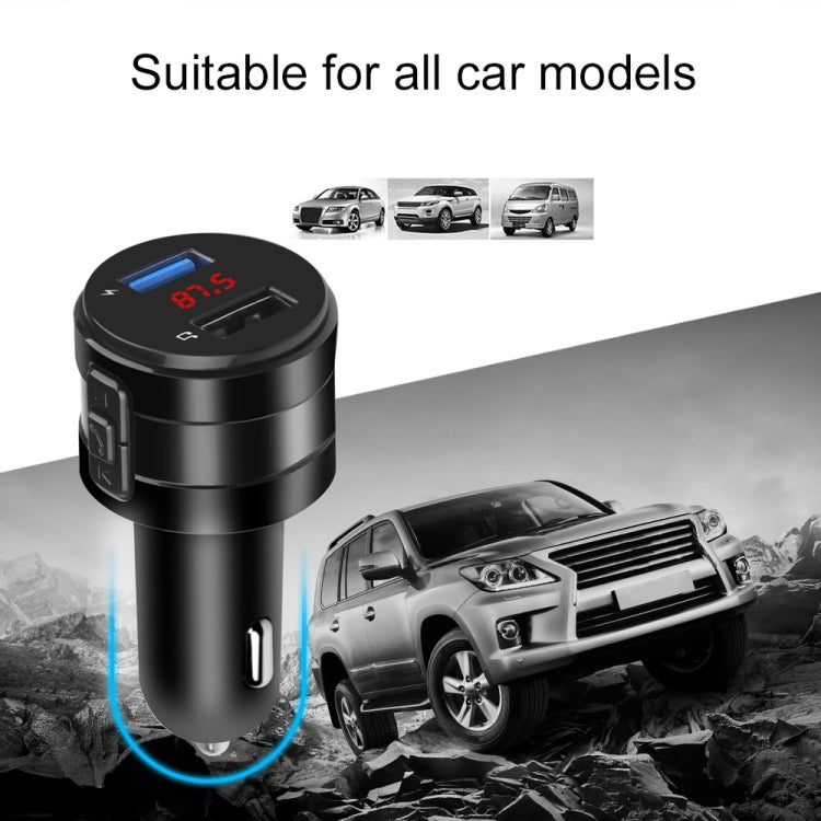 X20 Black Car Bluetooth Handsfree Car FM Transmitter Music Player Car Charger by buy2fix