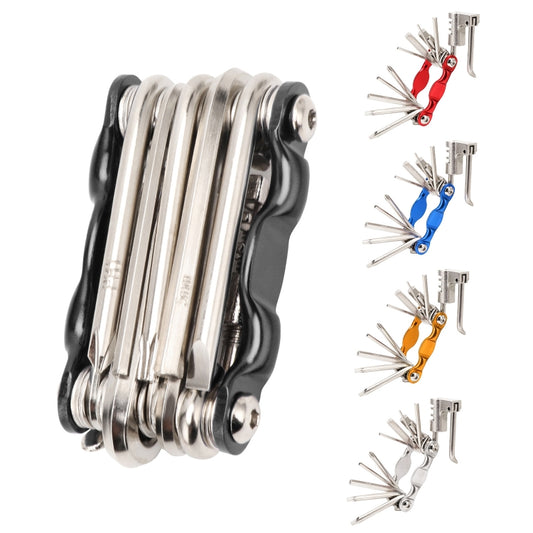 BG-9835D Bicycle Multi-Function Maintenance Curved 11 In 1 Tool Mountain Highway Bike With Interception Machine Combination Tool(black) by buy2fix