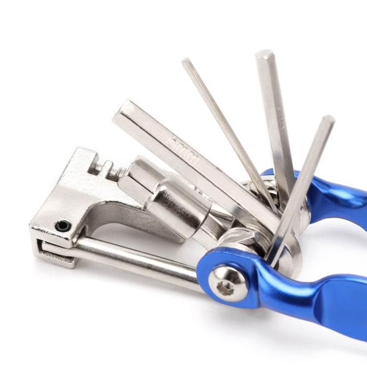 BG-9835D Bicycle Multi-Function Maintenance Curved 11 In 1 Tool Mountain Highway Bike With Interception Machine Combination Tool(blue) by buy2fix
