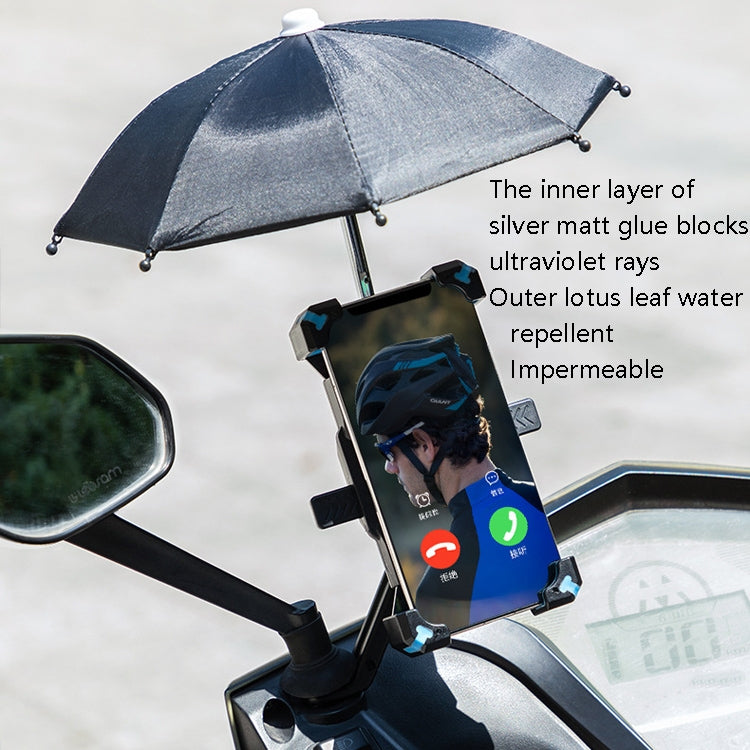 CYCLINGBOX Bicycle Mobile Phone Bracket With Parasol Rider Mobile Phone Frame, Style: Handlebar Installation (Bue) by CYCLINGBOX
