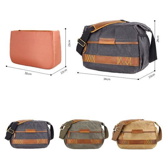 3037 SLR Camera Bag Shoulder Waterproof Messenger Camera Bag(Green) by buy2fix