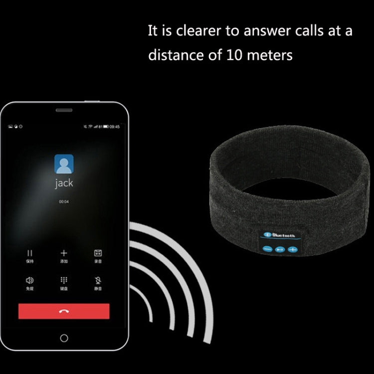 Bluetooth Headset Sports Headband Outdoor Running Yoga Sweat-Absorbent Headscarf, Colour: Black by buy2fix