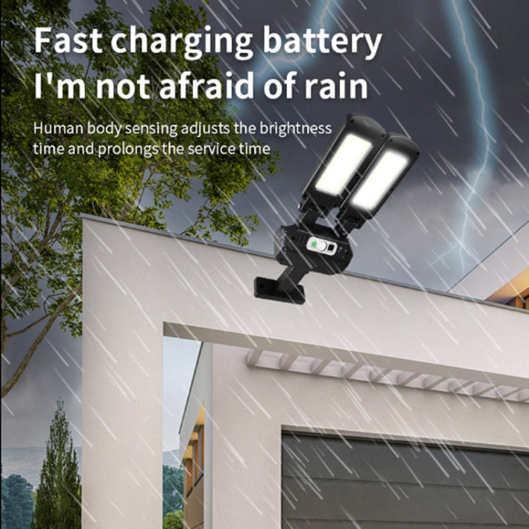 TG-TY097 2-Heads Solar Light Outdoor Human Body Induction Wall Lamp Garden Street LED Light(200 COB) by buy2fix