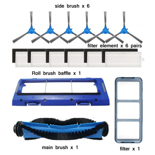 15 PCS/Set Sweeper Accessories For Eufy 11S / RoboVac / 30 / Eufy / 30C / 15C(Blue) by buy2fix