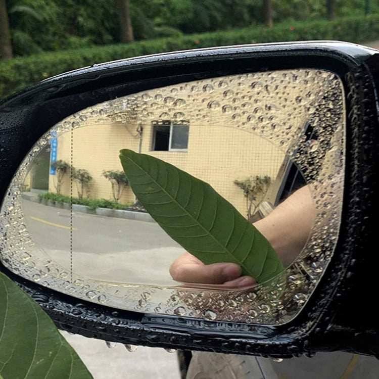 2pcs /Set Rainproof Anti-Fog And Anti-Reflective Film For Car Rearview Mirror Round 80mm(Transparent) by buy2fix