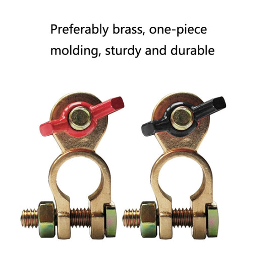 1 Pair T018 Automobile General Brass Battery Clamp Battery Connector Cable Connector by buy2fix