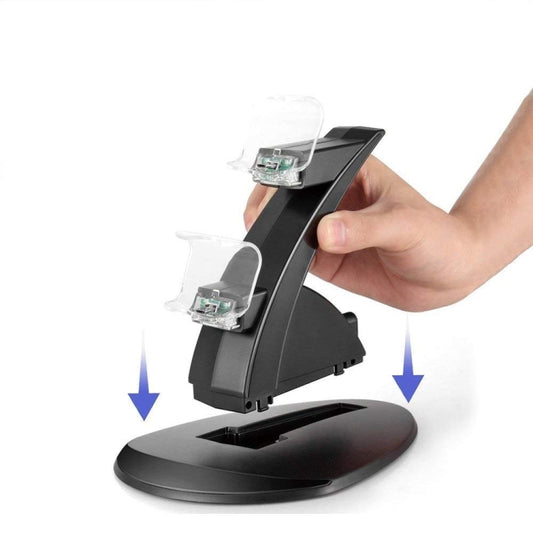 Controller Charger Dock LED Dual USB PS4 Charging Stand Station Cradle for Sony Playstation 4 PS4 / PS4 Pro /PS4 slim by buy2fix