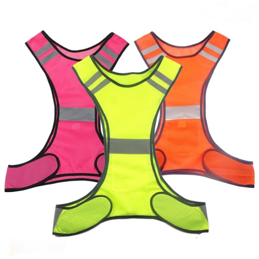 Sports Reflective Vest Night Running Outdoor Reflective Clothing Traffic Safety Reflective Vest,Style: Without Led(Fluorescent Yellow) by buy2fix
