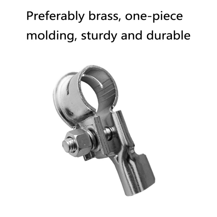 1 Pair T007 Brass Plating Tin Car Battery Pile Head Battery Terminal Connector Cable Junction Head by buy2fix