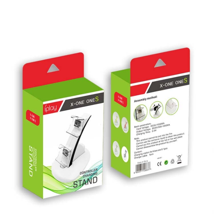 IPLAY LED Micro Dual Controller Holder Charger 2 LED Micro USB Handle Fast Charging Dock Station Stand Charger for Xbox One Controller by IPLAY