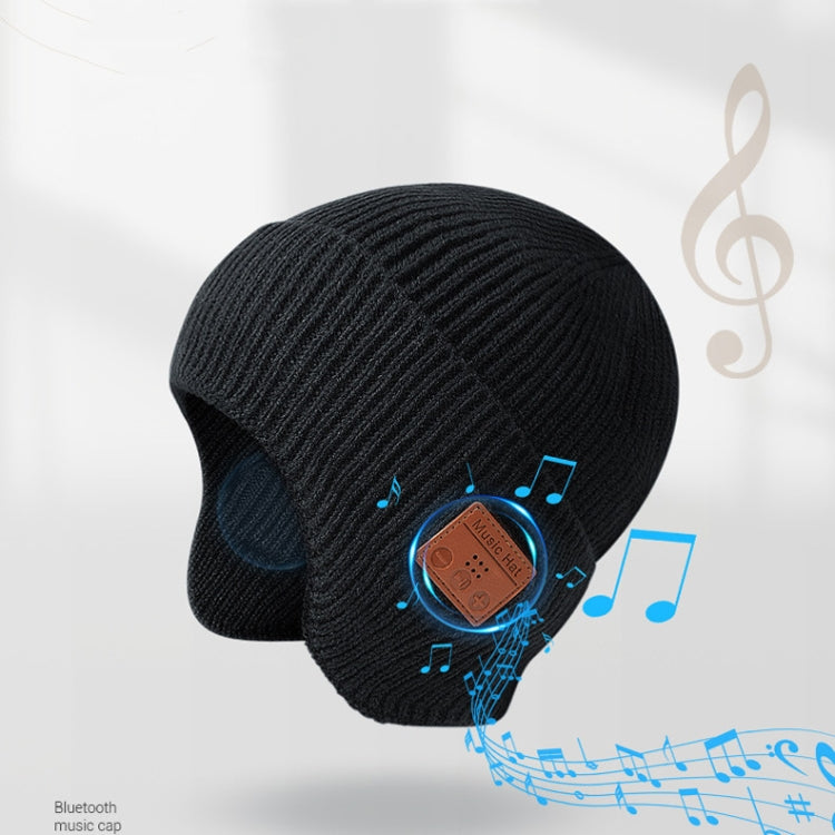 TR Ear-Covered Bluetooth Music Hat 5.0 Binaural Stereo Headphone Cap(Black) by buy2fix