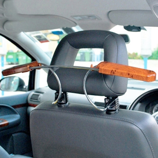 Automobile Stainless Steel Retractable Drying Rack Suit Hanger, Colour: Peach Wood Grain by buy2fix