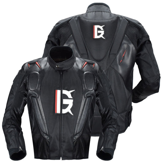 GHOST RACING GR-Y09 Motorcycle Four Seasons Racing Suit Locomotive Riding Anti-Fall Rally Suit, Size: XXL(Black) by GHOST RACING