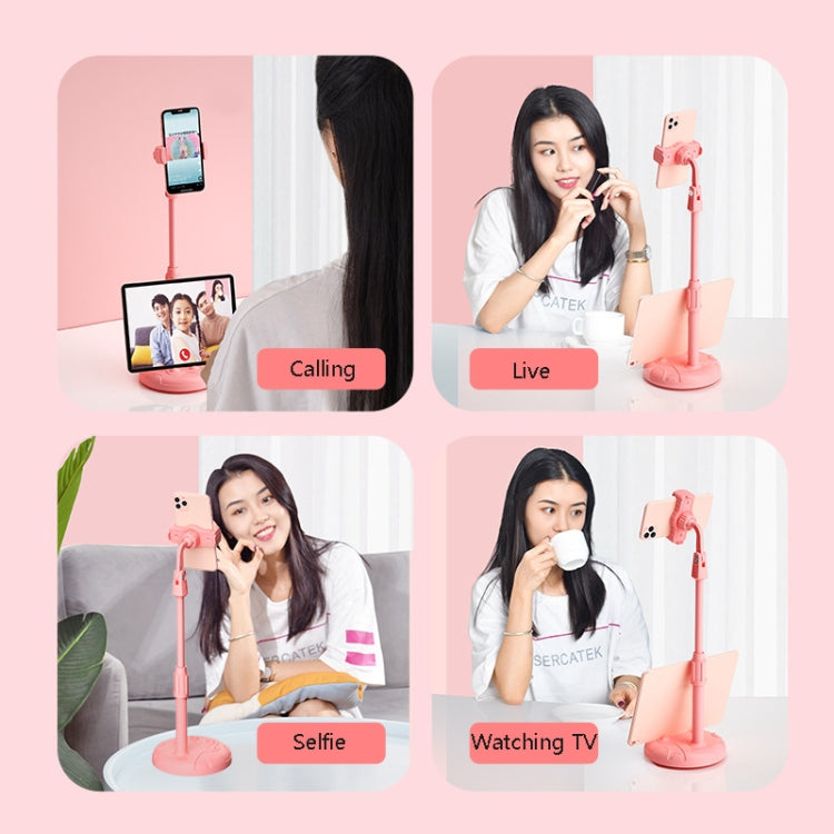 Cat Claw Telescopic Mobile Phone Holder Multifunctional Desktop Live Lazy Bracket(Cherry Pink) by buy2fix