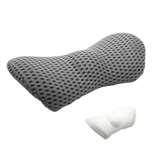 Car Supplies Lumbar Support Memory Foam Car Backrest Lumbar Cushion Seat Cushion Lumbar Pillow, Colour: 4D Grid Dark Gray by buy2fix