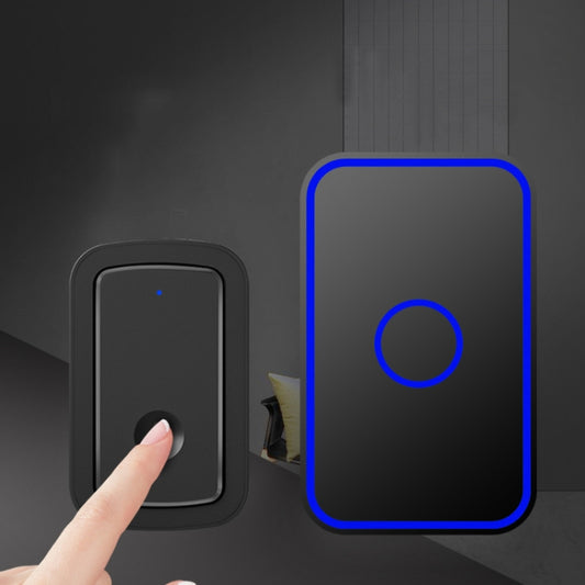 CACAZI A19 1 For 4 Wireless Music Doorbell without Battery, Plug:US Plug(Black) by CACAZI