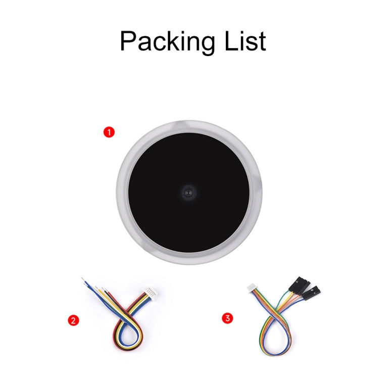 Waveshare 25515 Round 2D Codes Scanner Module Barcode/QR Code Reader, With LED Indicator by Waveshare