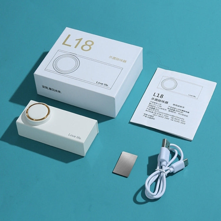 L18 Refrigerator Deodorizer Sterilization Deodorization Odor Preservation Small Household Car Air Purifier(White) by buy2fix