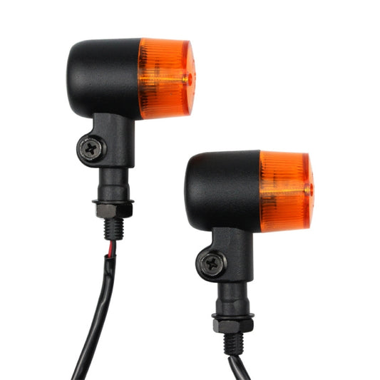 2 PCS Motorcycle Modified Steering Lamp Retro Metal Iron Shell Turning Light(Yellow Shell) by buy2fix