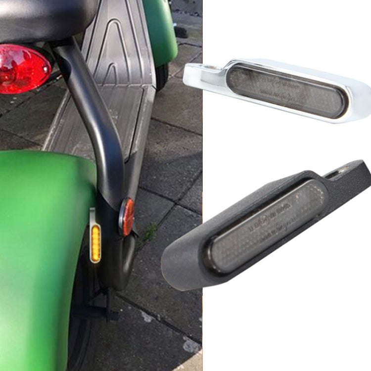 2 PCS Motorcycle Handle Turn Light Metal LED Indicator Light(Black) by buy2fix