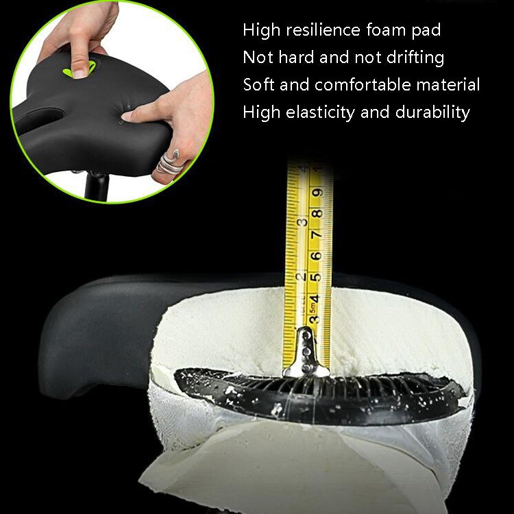 Bike No Nasal Seat Mountain Bike Saddle Comfortable Shock Absorption Bicycle Outdoor Cycling Accessories Saddle(Black) by buy2fix