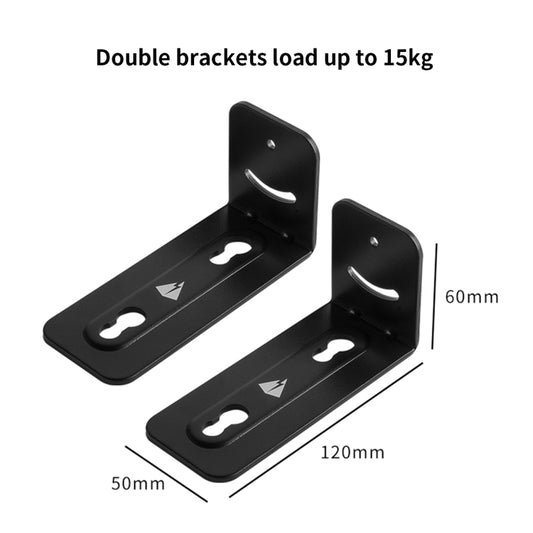 Universal Wall Bracket Non-Slip Storage Bracket for Long Strip Speaker(Black) by buy2fix