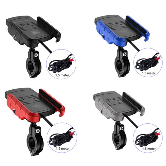 M9 Motorcycle Wireless Charging Mobile Phone Bracket 15W Fast Charging Mobile Phone Navigation Bracket(Red) by buy2fix