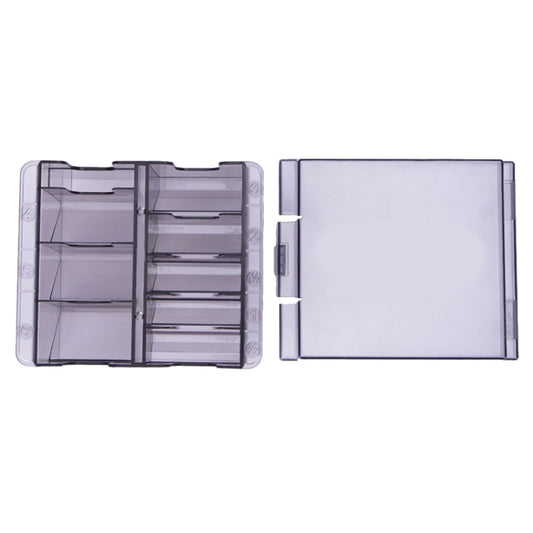 S8035 Clipper Fiber Comb Storage Box Hair Salon Limit Comb Computer Storage Box(Transparent Black) by buy2fix