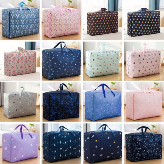 Oxford Cloth Quilt Moisture-Proof & Waterproof Storage Bag Zipper Portable Moving Luggage Bag, Specification: 60x50x25cm(Tibetan Rocket) by buy2fix